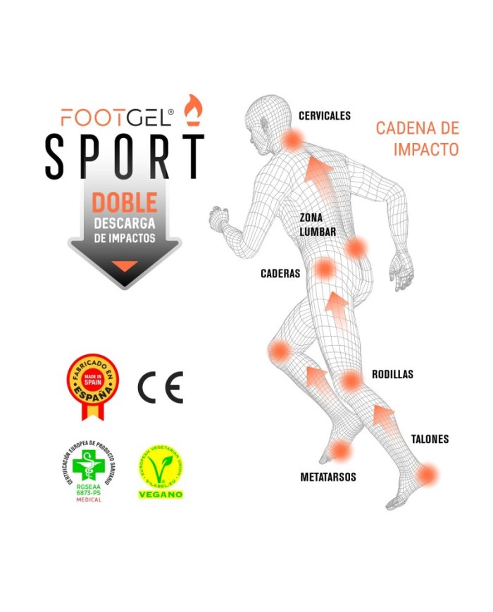 Footgel Multi-Sport Insoles Orange Footgel Multi-Sport Insoles Orange